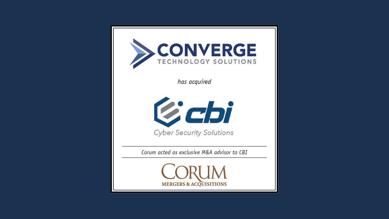 Corum Advises Creative Breakthroughs in Acquisition by Converge Technology Solutions Corp